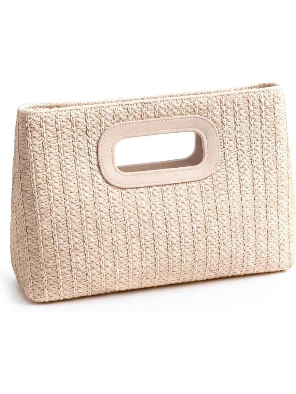 〽️Women's Beige Faux Leather Wedding Party Handbag Detachable Chain Clutch Purse